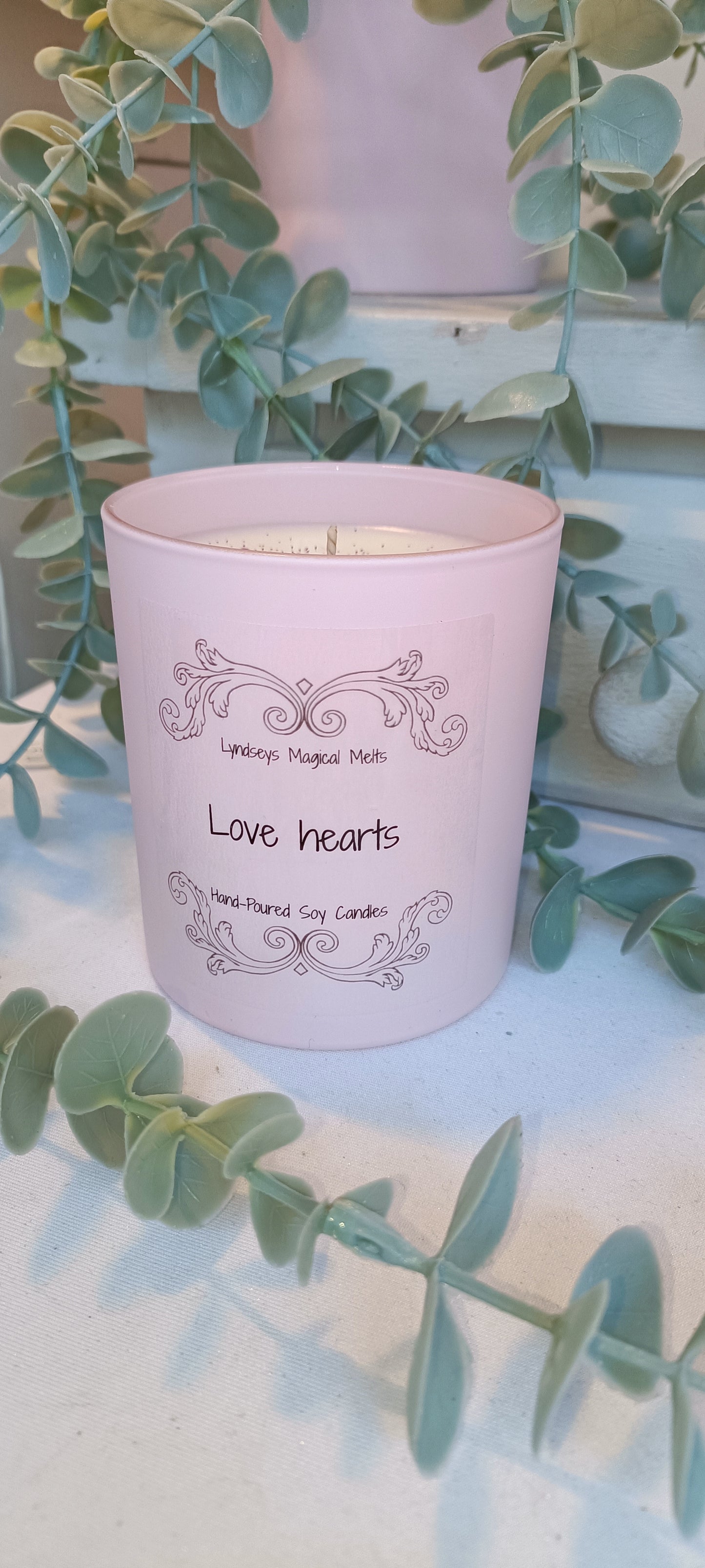 baby pink glass candles 20cl