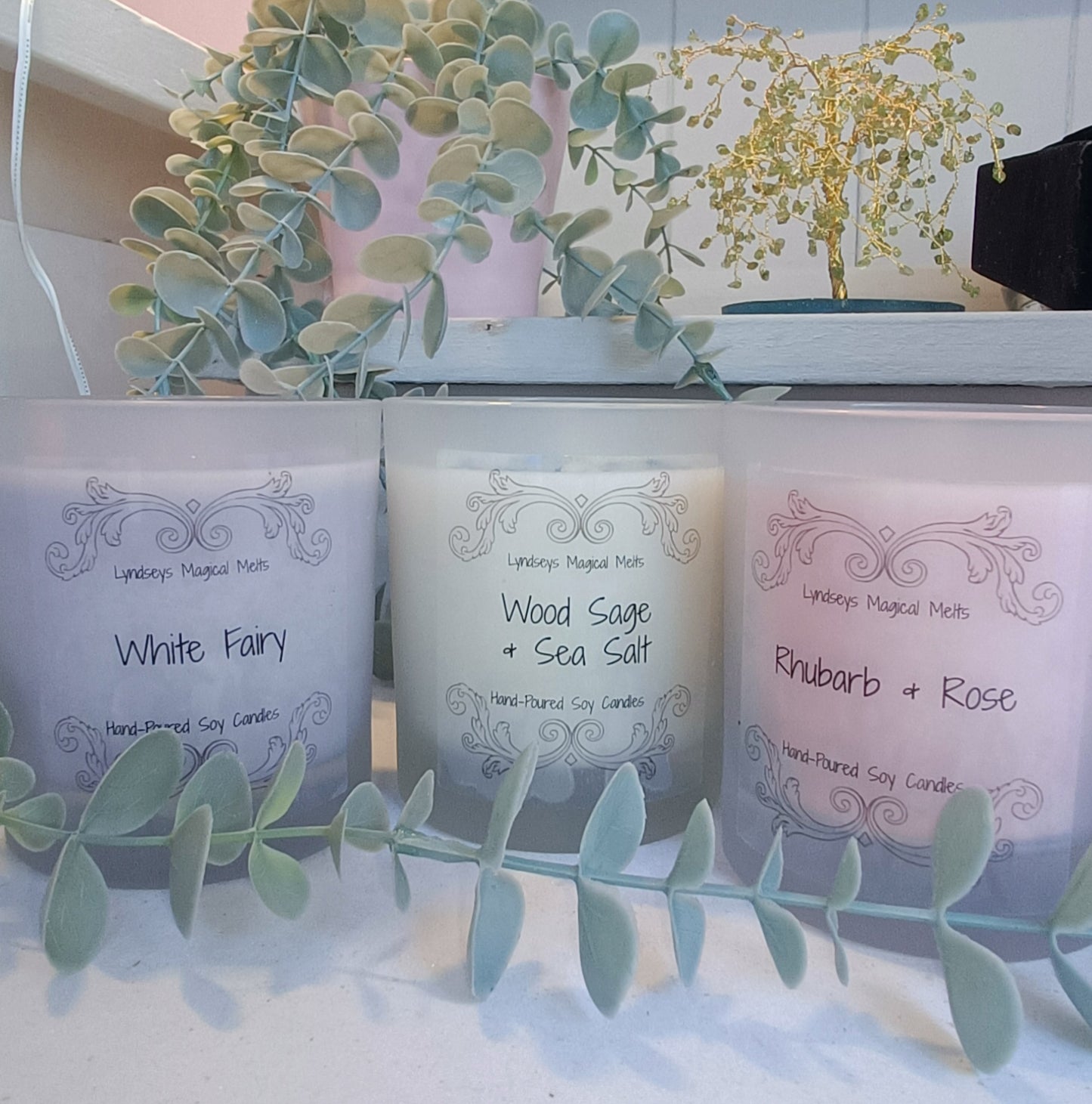 Frosted glass candles 20cl